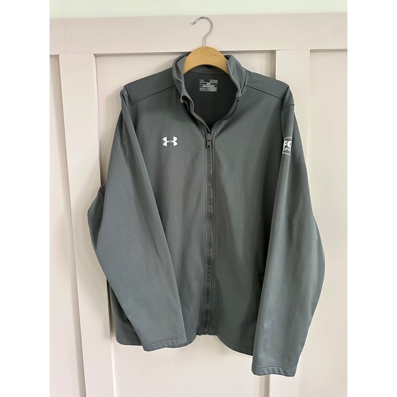 Under Armour Other - Under Armour Mens ColdGear Full Zip Jacket Gray Fox Sports XL Loose Fit